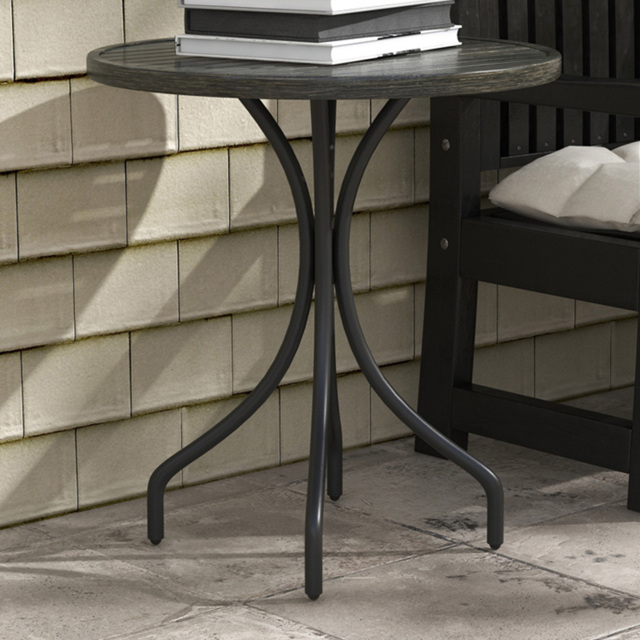 Outsunny Grey Round Garden Side Table - Size: 71.5 x 66 x 66cm - Wilko - image 1