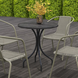 Outsunny Grey Round Garden Side Table - Size: 71.5 x 66 x 66cm - Wilko - thumbnail 5