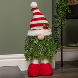 Samuel Alexander Red and White Christmas Tree Standing Gonk with Striped Hat 76cm - Size: 78 x 19 x 19cm - Multi - Wilko - thumbnail 3