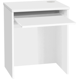 R White Cabinets Small Laptop Desk with Keyboard Trayf White - Size: 72.8 x 60 x 54cm - Wilko - thumbnail 3