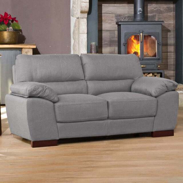 Westbrook 2 Seater Grey Textured Fabric Sofa - Artemis Home - Wilko - image 1