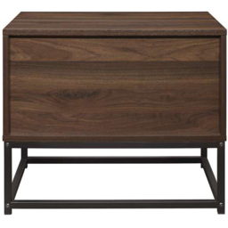 Houston Single Drawer Walnut Wood Bedside Table - Brown - Birlea - Wilko - thumbnail 6