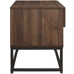 Houston Single Drawer Walnut Wood Bedside Table - Brown - Birlea - Wilko - thumbnail 5