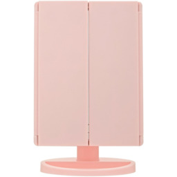 Premier Housewares Pink Cassini LED Dressing Table Mirror - Size: 28 x 18cm - Wilko - thumbnail 4