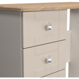 Crowndale Sussex 3 Drawer Kashmir Ash and Bardolino Oak Vanity Dressing Table Ready Assembled - Kashmir Ash & Bardolino Oak - Wilko - thumbnail 7