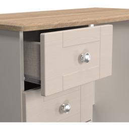 Crowndale Sussex 3 Drawer Kashmir Ash and Bardolino Oak Vanity Dressing Table Ready Assembled - Kashmir Ash & Bardolino Oak - Wilko - thumbnail 6