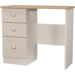 Crowndale Sussex 3 Drawer Kashmir Ash and Bardolino Oak Vanity Dressing Table Ready Assembled - Kashmir Ash & Bardolino Oak - Wilko - thumbnail 4