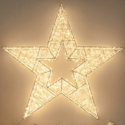 The Christmas Centre 10000 Warm White LED Micro Lights Pre-Lit Gold Light-Up Star 97cm - Size: 99 x 97 x 16cm - Wilko - thumbnail 1