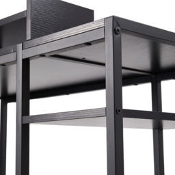 Living and Home 3 Shelf Black Office Desk with Monitor Stand - Size: 84 x 100 x 46cm - Cream - Wilko - thumbnail 7