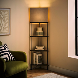 ValueLights Tasca 3 Tier Black Floor Lamp - Size: 150 x 45 x 45cm - Wilko - thumbnail 3