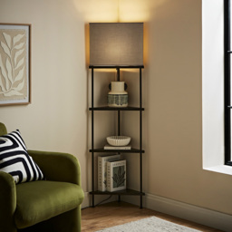 ValueLights Tasca 3 Tier Black Floor Lamp - Size: 150 x 45 x 45cm - Wilko - thumbnail 7