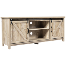 Costway 2 Door 2 Shelf Grey TV Unit - Size: 161 x 48 x 18cm - Wilko - thumbnail 4