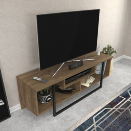 Decorotika Asal Walnut and Black Wide TV Unit - Size: 40 x 120 x 35.2cm - Multi - Wilko - thumbnail 5