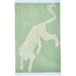Yvonne Ellen Cotton Fresh Sage Leopard Hand Towel - Size: 90 x 50 x 1cm - Wilko - thumbnail 1