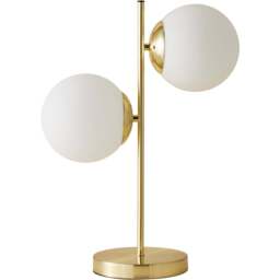 ValueLights Jas Brushed Gold Metal LED Table Lamp - Size: 45.5 x 34 x 16cm - Wilko - thumbnail 1
