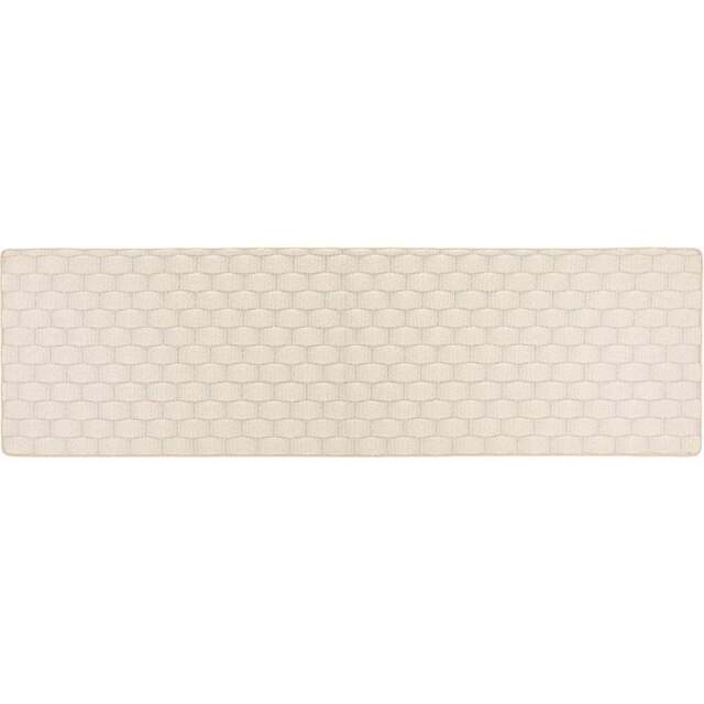 My Mat Ivory Sculptured Basketweave Washable Runner 67 x 230cm - Cream - Wilko - image 1