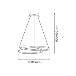 Milagro Lucero Black LED Pendant Lamp 230V - Size: 50 x 50 x 90cm - Wilko - thumbnail 7