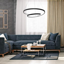 Milagro Lucero Black LED Pendant Lamp 230V - Size: 50 x 50 x 90cm - Wilko - thumbnail 6