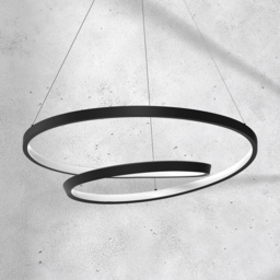 Milagro Lucero Black LED Pendant Lamp 230V - Size: 50 x 50 x 90cm - Wilko - thumbnail 4