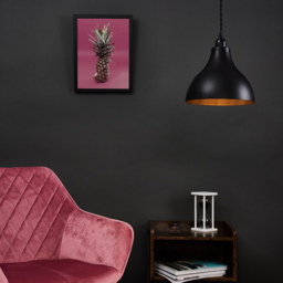 ValueLights Dexter Black and Gold Retro Pendant Lamp Shade - Size: 17 x 23 x 23cm - Wilko - thumbnail 3
