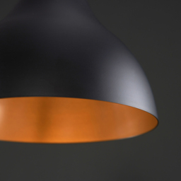 ValueLights Dexter Black and Gold Retro Pendant Lamp Shade - Size: 17 x 23 x 23cm - Wilko - thumbnail 6