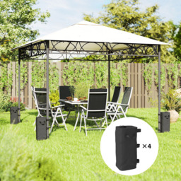Outsunny Black Heavy Duty Gazebo Weight Bag Set of 4 - Size: 50 x 22 x 22cm - Wilko - thumbnail 3