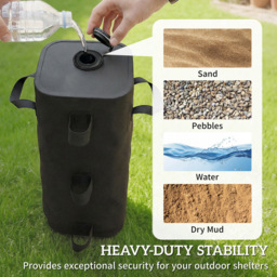 Outsunny Black Heavy Duty Gazebo Weight Bag Set of 4 - Size: 50 x 22 x 22cm - Wilko - thumbnail 5