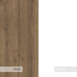 Decortie Moni 3 Door White and Dark Oak Shoe Cabinet with 5 Hook Hanger and Fabric Seat - Size: 52 x 104.9 x 37cm - Multi - Wilko - thumbnail 7