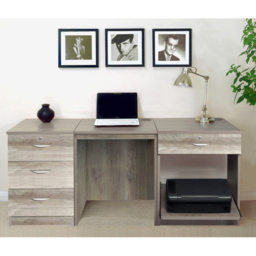 R White Cabinets 4 Drawer Grey Set-11 Desk with Printer Shelf - Size: 72.8 x 167.9 x 54cm - Wilko - thumbnail 5