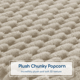 Velosso Beige Chunky Popcorn Back Pillow 65 x 55cm - Size: 65 x 55 x 1cm - Wilko - thumbnail 5