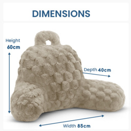 Velosso Beige Chunky Popcorn Back Pillow 65 x 55cm - Size: 65 x 55 x 1cm - Wilko - thumbnail 6