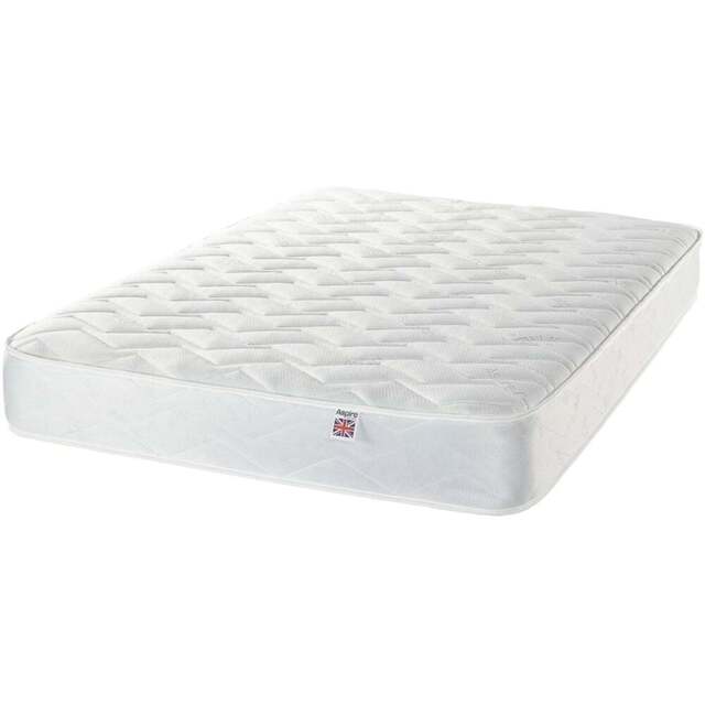 Aspire Double Comfort Double Bonnell Spring Memory Rolled Mattress - White - Aspire Beds - Wilko - image 1