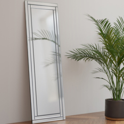 Julian Bowen Deco Frameless Dress Mirror - Size: 120 x 40cm - Glass - Wilko - thumbnail 3