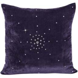 Intimates Grace Diamante Plum Filled Cushion 43 x 43cm 2 Pack - Purple - Wilko - thumbnail 1
