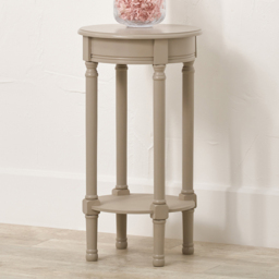 Pacific Lifestyle Heritage Single Shelf Putty Pine Wood Round Accent Table - Size: 72 x 40 x 40cm - Grey - Wilko - thumbnail 1