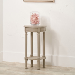 Pacific Lifestyle Heritage Single Shelf Putty Pine Wood Round Accent Table - Size: 72 x 40 x 40cm - Grey - Wilko - thumbnail 6