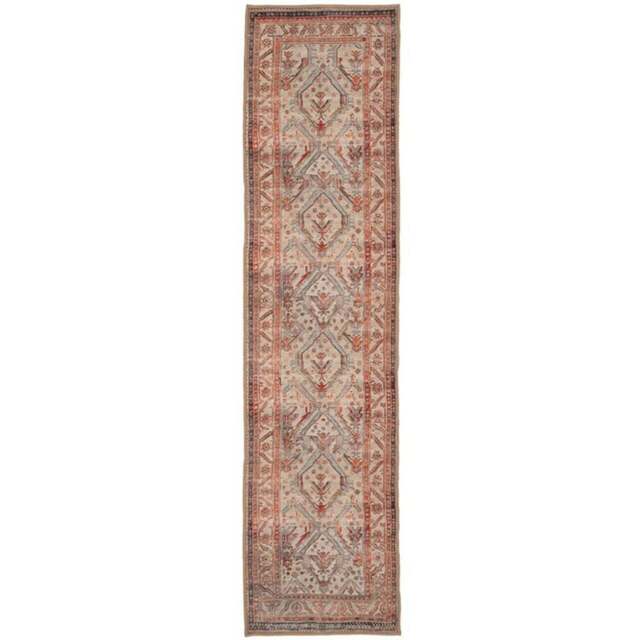 Kukoon Beige Neutral Terracotta Vintage Distressed Rug 240 x 60cm - Orange - Wilko - image 1