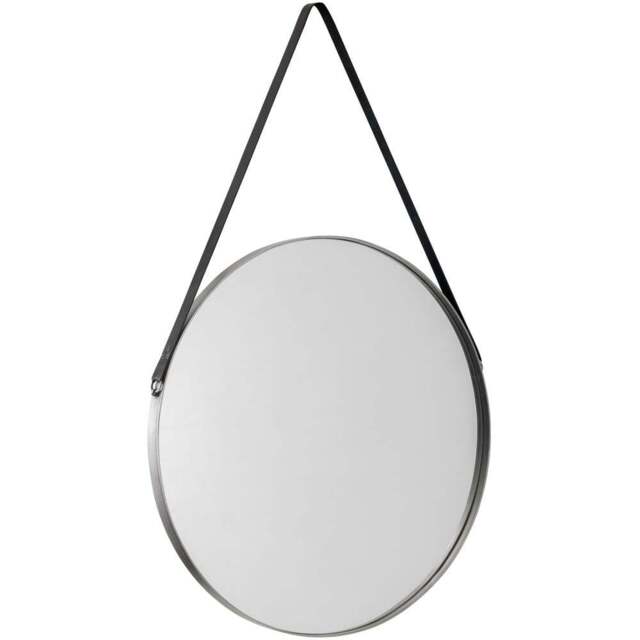 Julian Bowen Opera Round Pewter Mirror - Size: 60 x 60cm - Silver - Wilko - image 1