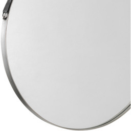 Julian Bowen Opera Round Pewter Mirror - Size: 60 x 60cm - Silver - Wilko - thumbnail 6
