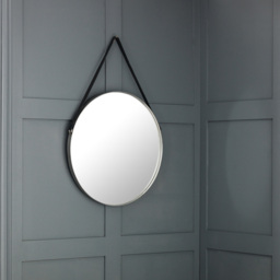 Julian Bowen Opera Round Pewter Mirror - Size: 60 x 60cm - Silver - Wilko - thumbnail 3