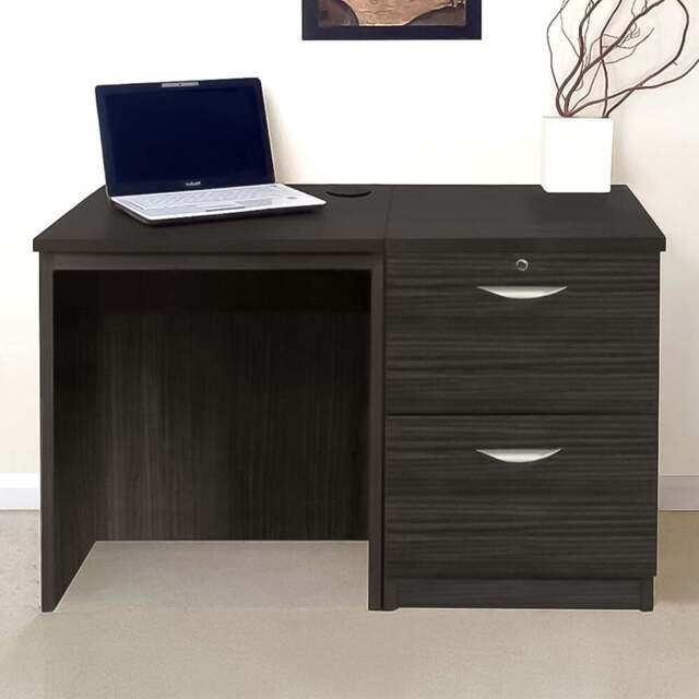 R White Cabinets 2 Drawer Black Set-04 Desk - Size: 72.8 x 107.9 x 54cm - Wilko - image 1