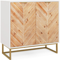 Costway 2 Door White Sideboard - Size: 80 x 40 x 80cm - Wilko - thumbnail 3