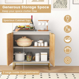 Costway 2 Door White Sideboard - Size: 80 x 40 x 80cm - Wilko - thumbnail 6