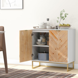 Costway 2 Door White Sideboard - Size: 80 x 40 x 80cm - Wilko - thumbnail 4