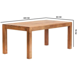 Brooklyn Napoli Toko 6 Seater Light Mango Dining Table - Brown - Wilko - thumbnail 6
