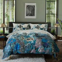 The Lyndon Company Tivoli Single Blue 180 Thread Count Duvet Set - Wilko - thumbnail 1