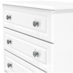 Crowndale Pembroke 5 Drawer Matt White Chest of Drawers Ready Assembled - White Matt - Wilko - thumbnail 6
