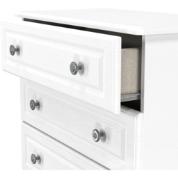 Crowndale Pembroke 5 Drawer Matt White Chest of Drawers Ready Assembled - White Matt - Wilko - thumbnail 7