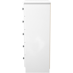 Crowndale Pembroke 5 Drawer Matt White Chest of Drawers Ready Assembled - White Matt - Wilko - thumbnail 5