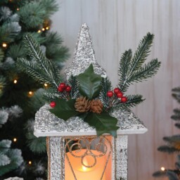 A Christmas Tale LED Wooden Candle Lantern Christmas Decoration - Size: 18 x 39 x 18cm - Wilko - thumbnail 7